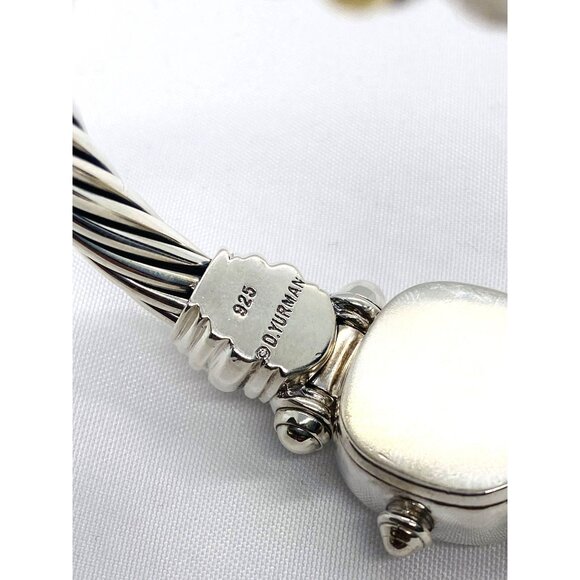 David Yurman Hinge Watch Case Bangle Bracelet 925 585 14k 6" - Picture 6 of 10